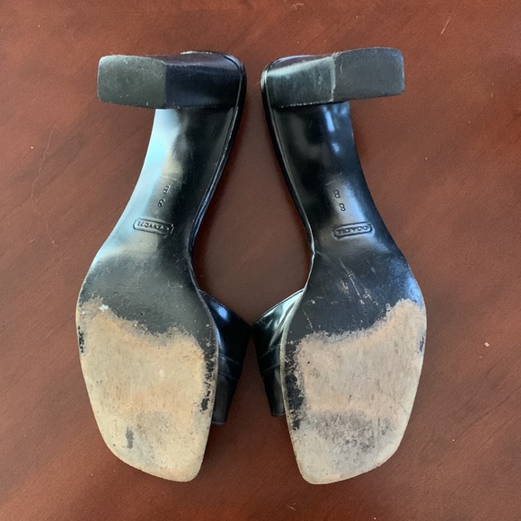 Coach Black Leather Heels - Picture 5 of 7